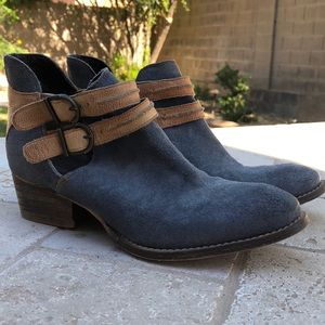 Blue Suede Booties